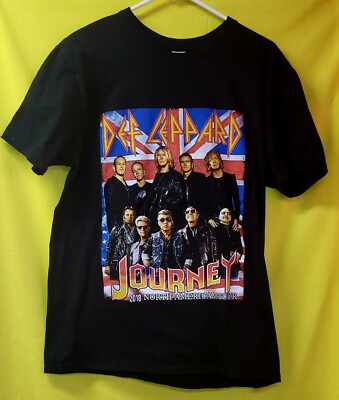 Def Leppard & Journey 2018 North American Tour Shirt Large Black
