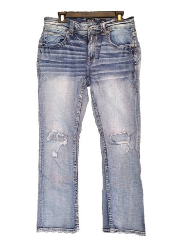 Guapi Jeans Pants Mens 30 Red Rhinestone Skeleton Limited Edition