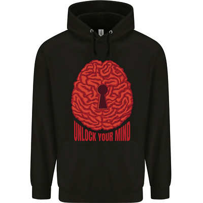 Unlock Your Mind Intelligence Psychology Herren 80% Baumwolle Hoodie