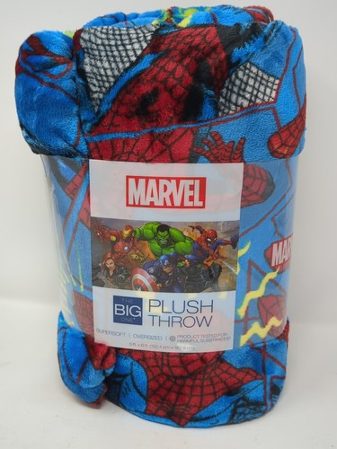 The Big One Oversized Marvel Spider Man Plush Throw Blanket, 5 x 6