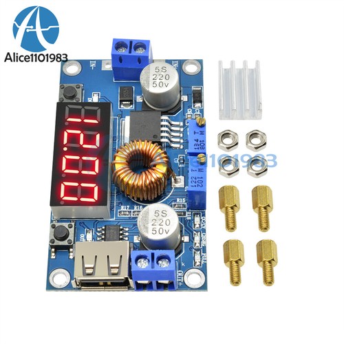 TOP 5A CC CV LED Drive Li-ion charger Power Step-down Module W/ USB Voltmeter - Picture 3 of 8
