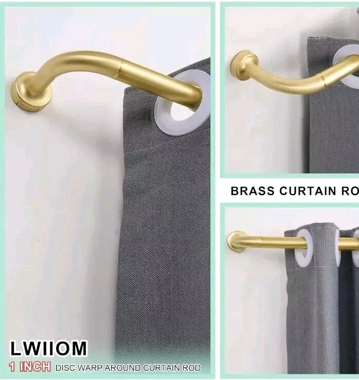 Barra de cortina para ventanas de 16 a 28 pulgadas, empalme interno de latón de 1 pulgada de 16-28" Foto 2 de 4