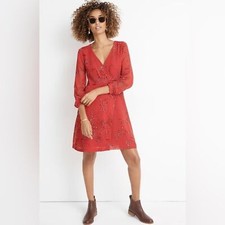 Madewell Hazelwood Wrap-Front Mini Dress in Windswept Floral Size 6