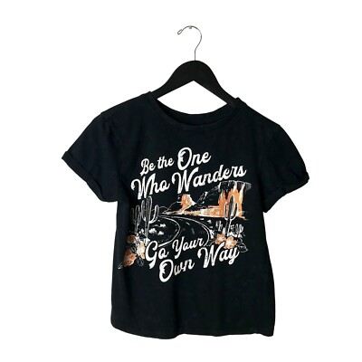 Vibe N Be The One Who Wanders T Shirt Desert Cactus Statement Graphic Tee Small