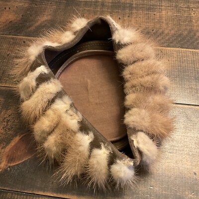 Vintage Pillbox Hat Womens Brown Mink? Fur Headpiece Derby  display picture 3