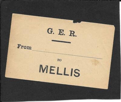 MELLIS - NEUER TYP - GROSSE OSTBAHN - GEPÄCKETIKETT - G.E.R.