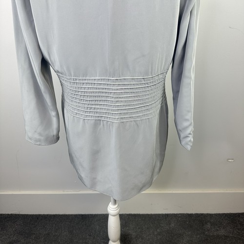 Vintage Teena Varigos jacket women's designer grey 80s long sleeves Size 14 - Picture 8 of 11