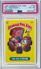 1985 Topps Garbage Pail Kids Series 1 Tee-Vee Stevie Stickers #10a- PSA Graded 6