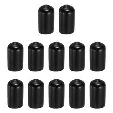 Pool Tip Cover Rubber Cue Protector Billiard Pool Cover 10mm  12Pcs  Black