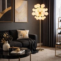 Stehlampe Stehleuchte Schlafzimmerlampe Glaskugeln 6 Flammig Beistelllampe 155Cm
