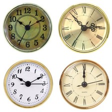 Modern 70mm Quartzs Clock Movement Metal Dials Black Hands Gold Finish Easy