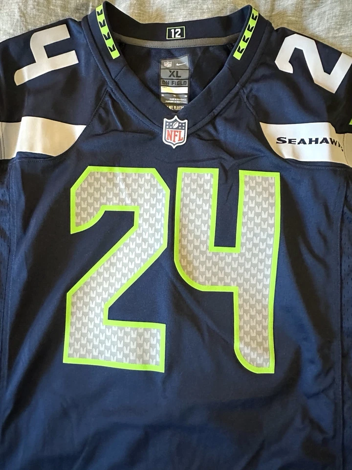 Marshawn Lynch Seattle Seahawks RB Signed Nike On Field Jersey w/JSA COA - Image 4 of 4
