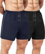 2 Pack Men's Gym Workout Shorts - 5'' Quick Dry Athletic Running Shorts for C...