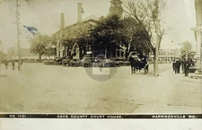 1908 Cass County Courthouse Harrisonville MO RPPC Photo Postcard COPY
