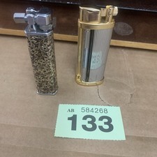 2 Vintage lift arm Gas Lighter COLIBRI  JAPAN / HADSON BEACH For Parts Lot 133