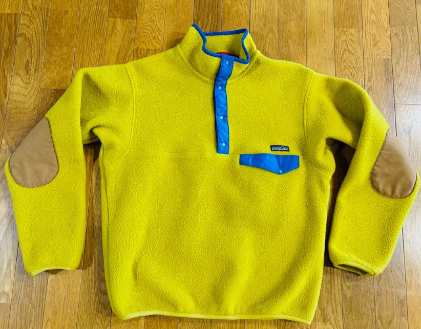90s 92 Year Vintage Patagonia Synchilla Snap T Curry Size M image 2