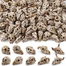 DIYDEC 100pcs Halloween Mini Skulls Figurines Skeleton Party Favor Toys