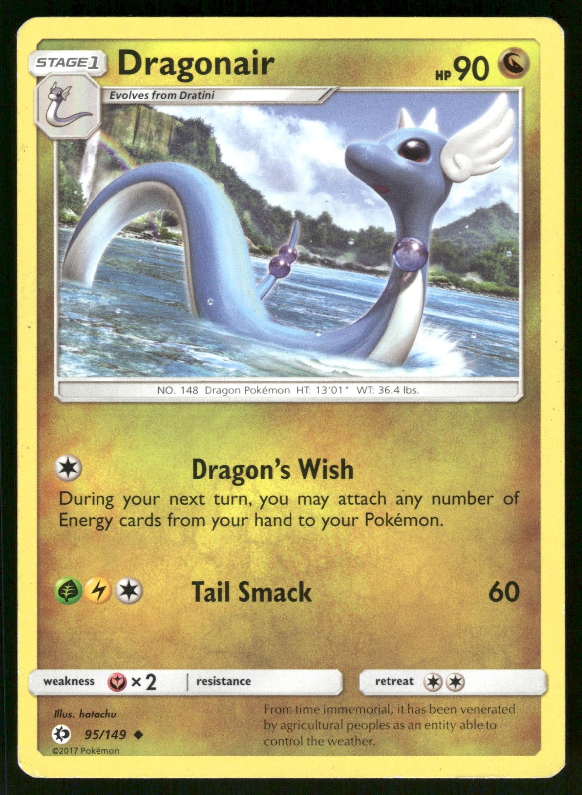 Dragonair 95/149 Uncommon SM Base Set Pokemon Lightly Played
