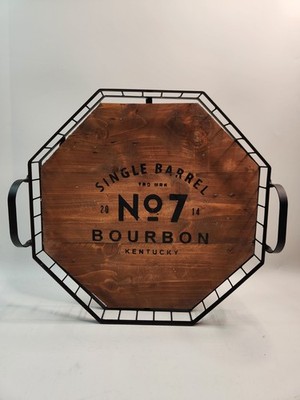 Jack Daniels Bourbon Whiskey No. 7 2014 Kentucky Single Barrel Lid Tray Sign