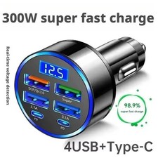 ✅4 USB Port Super Fast Car Charger Adapter for iPhone Samsung Android Cell Phone