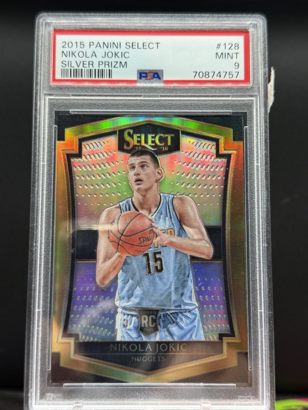 2015 PANINI SELECT SILVER PRIZM #128 NIKOLA JOKIC ROOKIE (RC) PSA 9 ✅✅✅