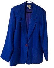 VINTAGE Preview International made in USA Women’s Rayon Lined Button Blazer 8P