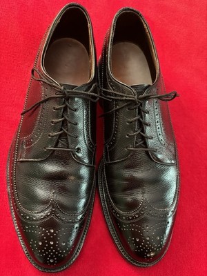 Allen-Edmonds MacNeil US 10.5D Ostendo 9117 Black Calf Longwing Wingtips EUC
