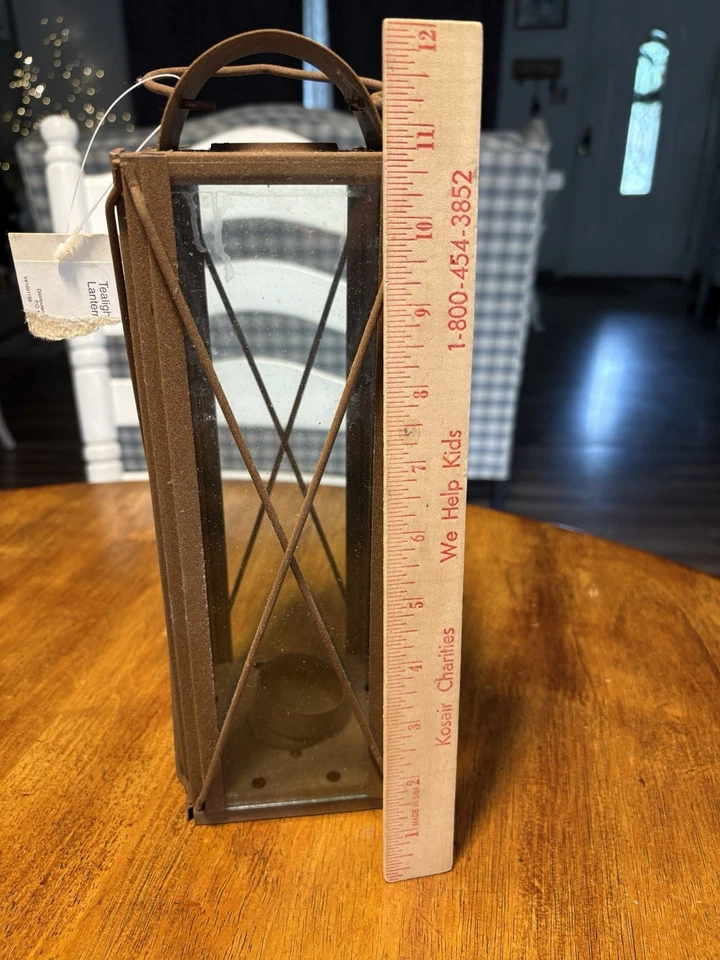 Candelabro vintage oxidado de metal reutilizable rústico 12” envío y devolución gratuitos Foto 4 de 4