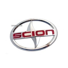 Scion 12cm Red Chrome Logo Emblems Badge Stickers Decals Tc Xa Xb Front Rear