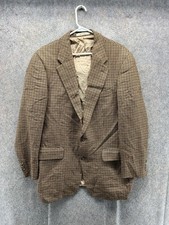 Chaps Ralph Lauren Blazer Mens 41 Brown Wool Check Vintage Sport Coat Jacket 90s