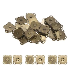 30Set Magnetic Snaps Buttons, Plum Magnetic Snap Closures [Bronze, 14mm]