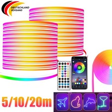 Striscia LED neon 5/10/20 m striscia RGB flessibile tubo diffuso banda luminosa dimmerabile APP~