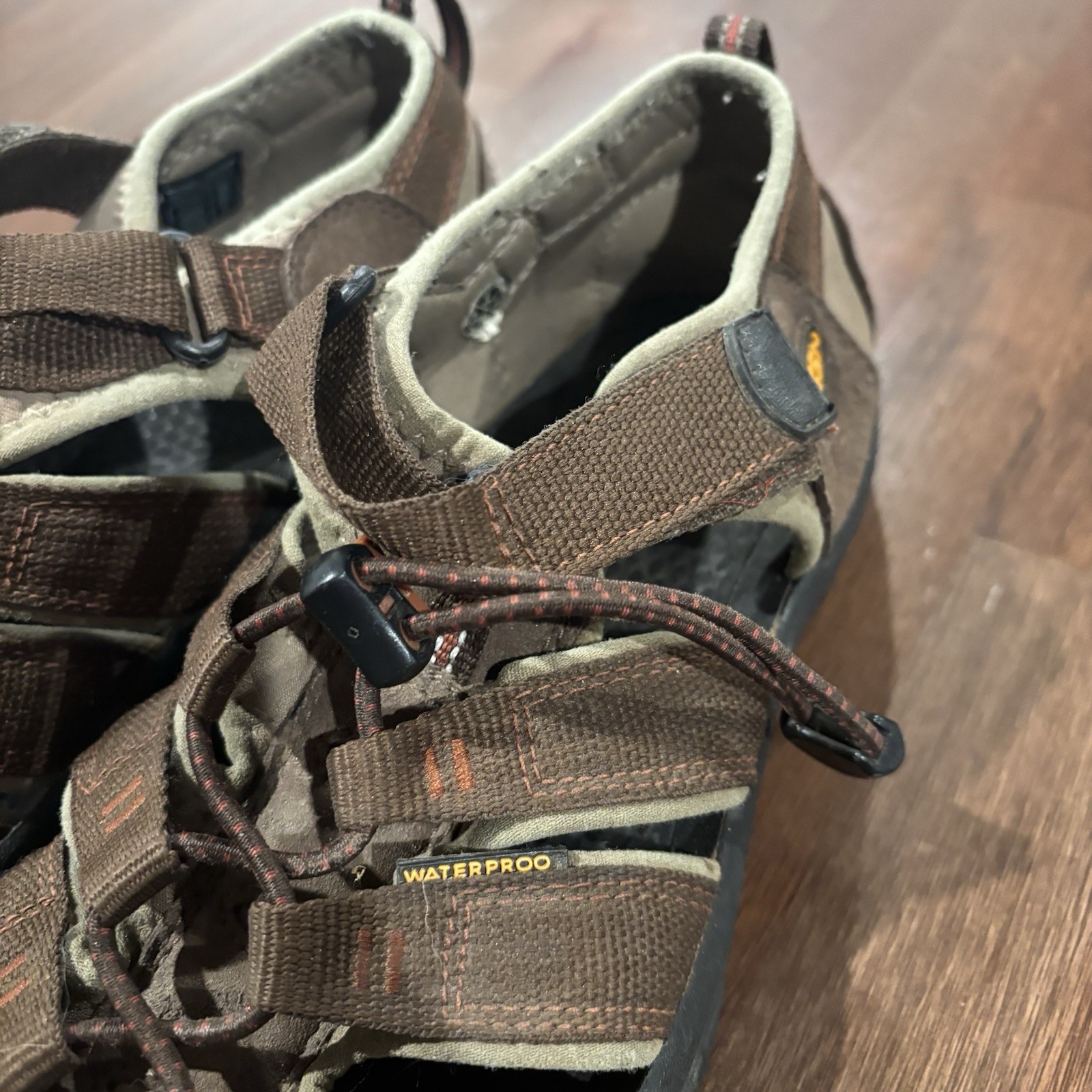 Keen sandalo donna taglia 6 sportivo marrone arancione scarpe trekking trail impermeabile