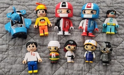10-Piece Lot of Ryan's World; Plane, Moe, Daredevil, Ninja, Hockey, Baseball +