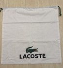 Authentic Lacoste White 15” Inch Square Drawstring Dust Bag — photo 1