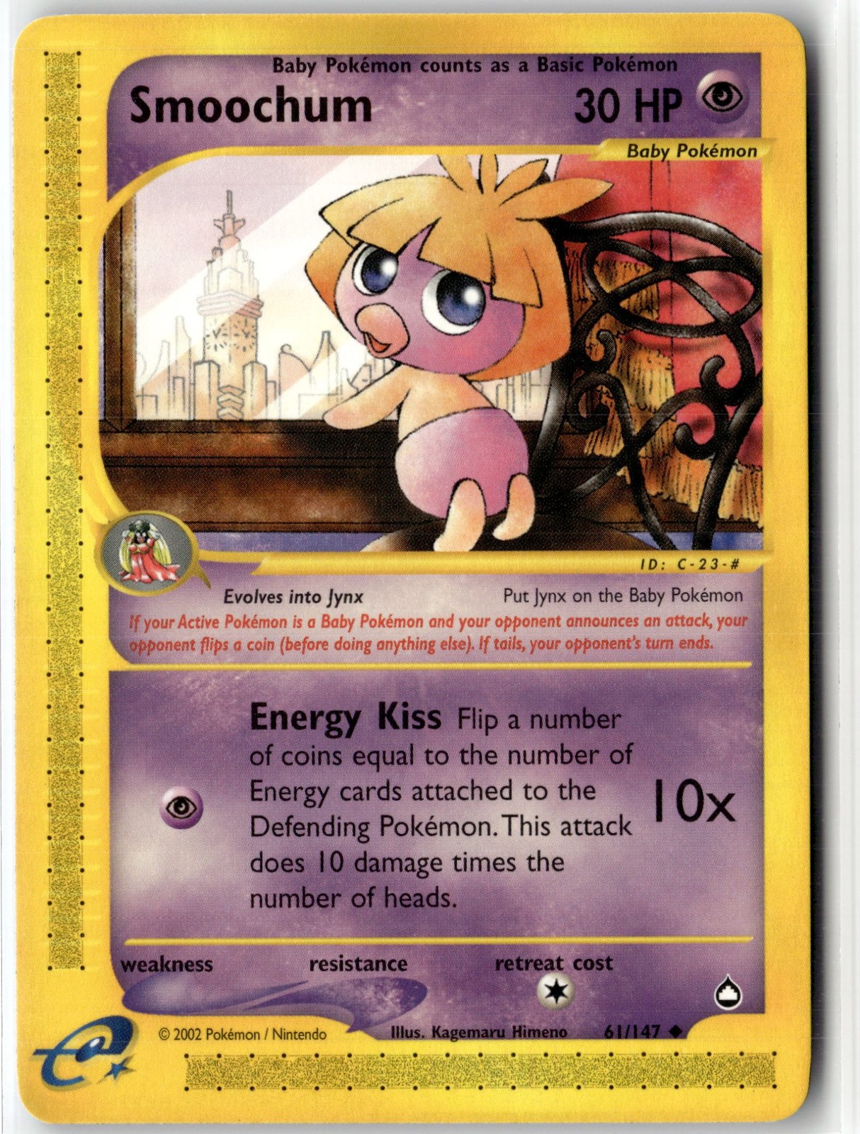 Pokemon Smoochum - Aquapolis - NM