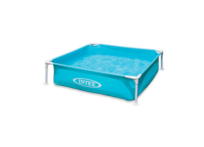 Intex 4ft x 12in Mini Frame Kiddie Beginner Swimming Pool Ages 3 and Up Blue