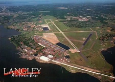 Aerial View of Langley Air Force Base Virginia Langley Field - Military Postcard