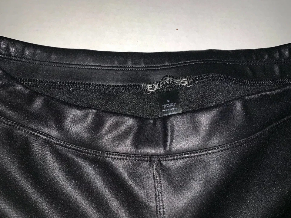 Jeggings Express de imitación de cuero para mujer usados (talla S) Foto 3 de 3