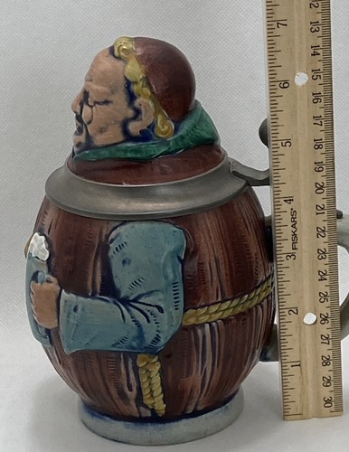 Vintage Original Gerzit Gerz Beer Stein Friar With Book Bible German Germany - Picture 2 of 16