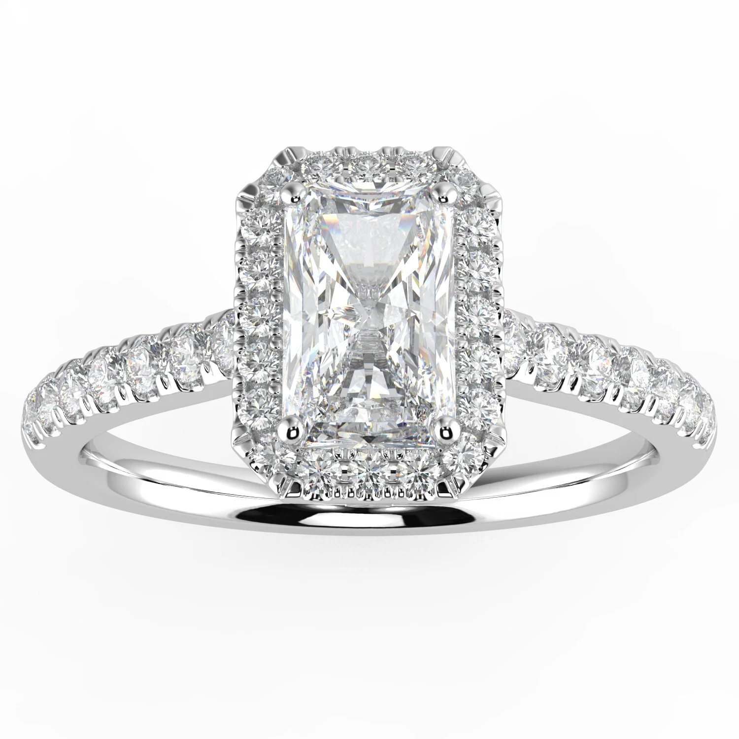 3.0 Ct F VS Radiant Diamond Engagement Ring IGI Certified Lab Grown 14k Gold image-1