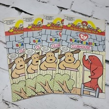 Vintage 1990s Mcdonalds Happy Meal Bags New lot of 4 Ty Beanie Babies Promo