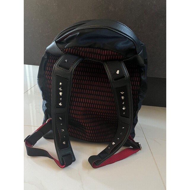 Christian Louboutin LOVE Backpack Stylish Design Black Leather 