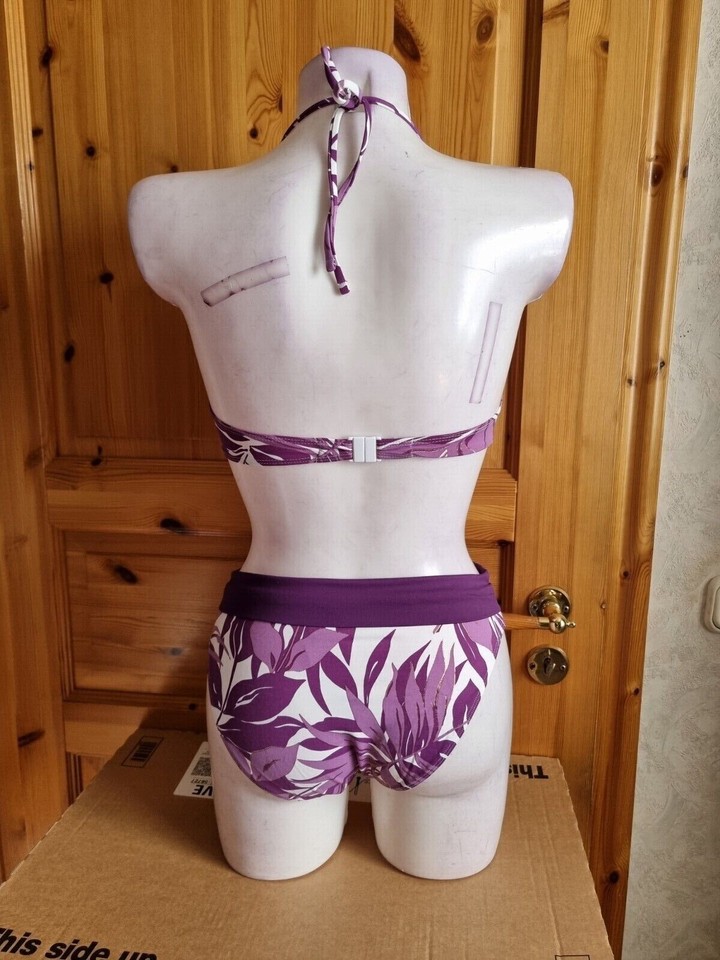 Lascana Bikini Set Neckholder LilaWeiß Gr. 32 Cup B NEU eBay