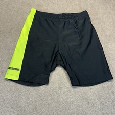 Diveskins by Oztex Shorts Boys XL Black Green Lined Elastic Drawstring Scuba 7"
