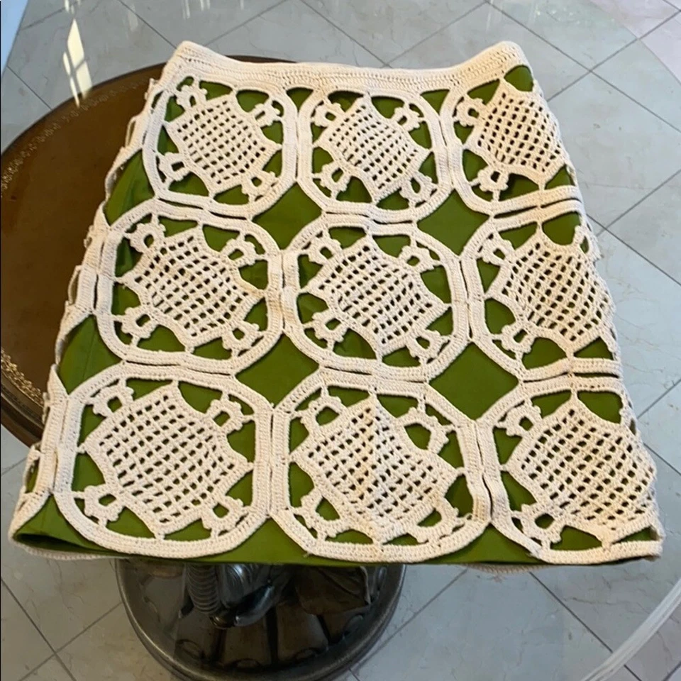 Falda lápiz elástica verde y crema Tory Burch, talla XS Foto 4 de 4