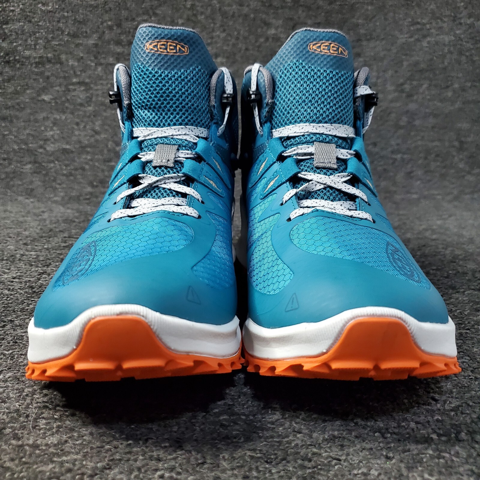 Scarpe Keen donna taglia 9 blu fiordo mandarino sionico metà stivali da trekking impermeabili