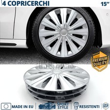 4 Copricerchi per Peugeot 308 1 07-11 15'' Pollici Coppette 12 Razze Silver MADE