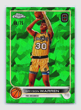 2022-23 Topps Chrome Sapphire OTE Green /75 Bryson Warren #92