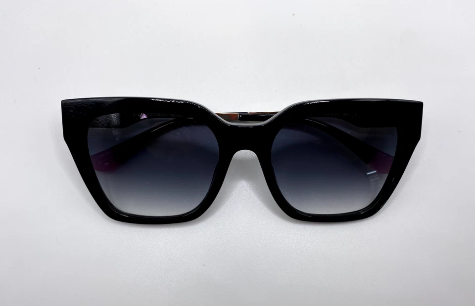 Victoria Secret VS0061 01B Black Gold Cat Eye Plastic Sunglasses Frame 53-19-140 - Image 4 of 4